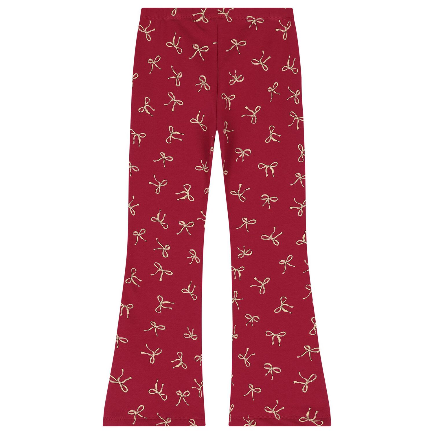Girls Beige & Burgundy Leggings Set, 1, hi-res