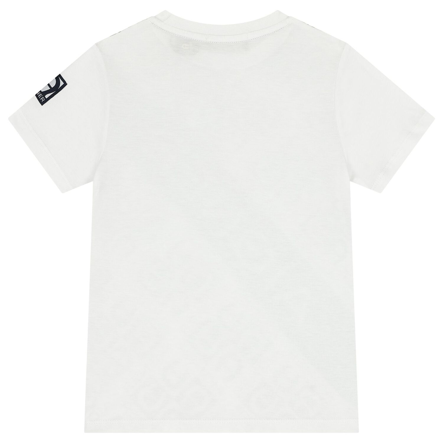 Boys White & Navy Blue Logo T-Shirt, 2, hi-res image number null