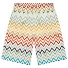 Boys Multi-Coloured Zig Zag Swim Shorts, 1, hi-res