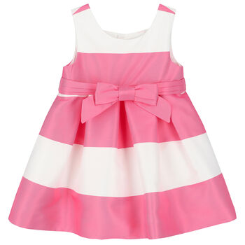 Younger Girls Pink Striped Dress