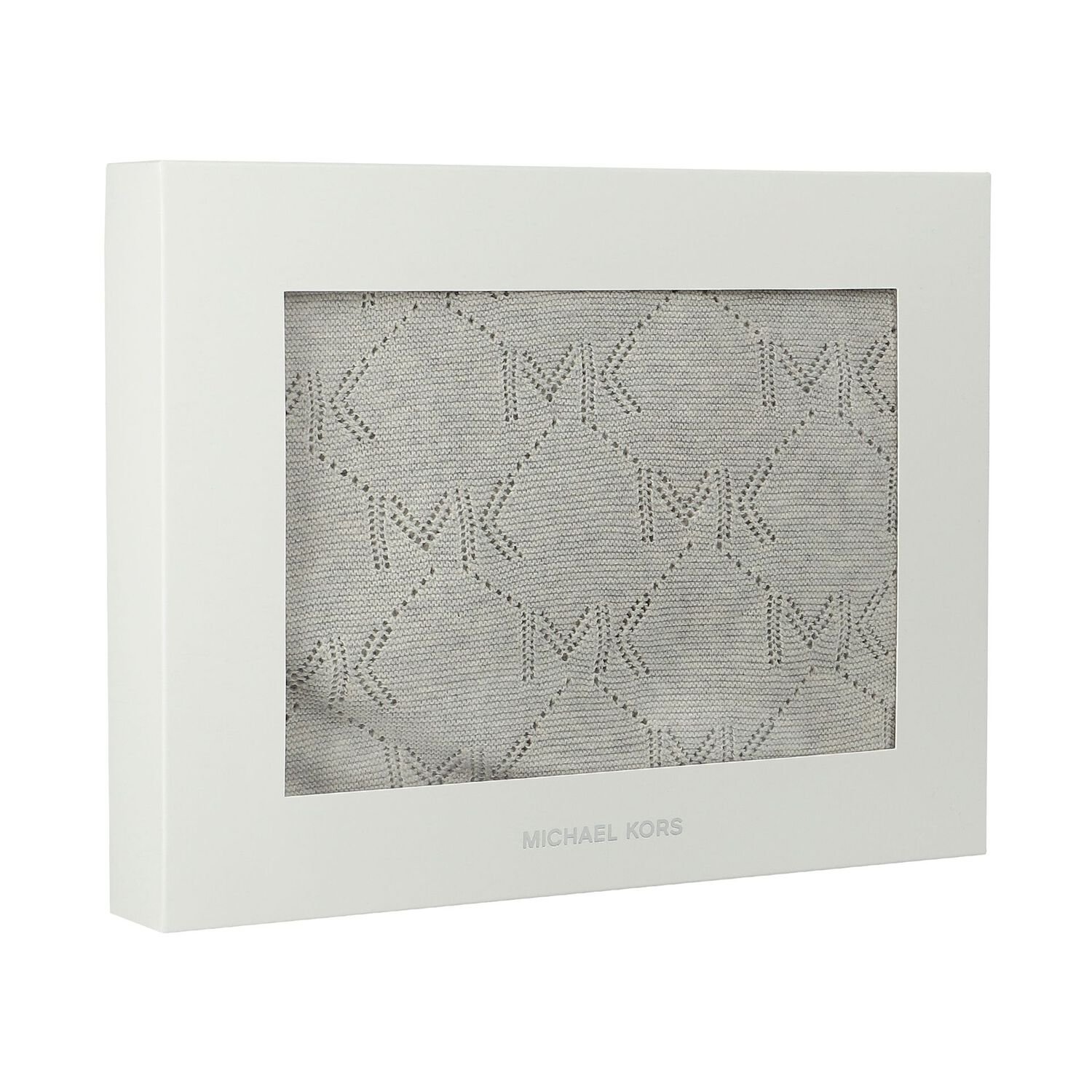 Grey Logo Knitted Baby Blanket, 1, hi-res