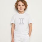 Boys White Logo T-Shirt, 1, hi-res