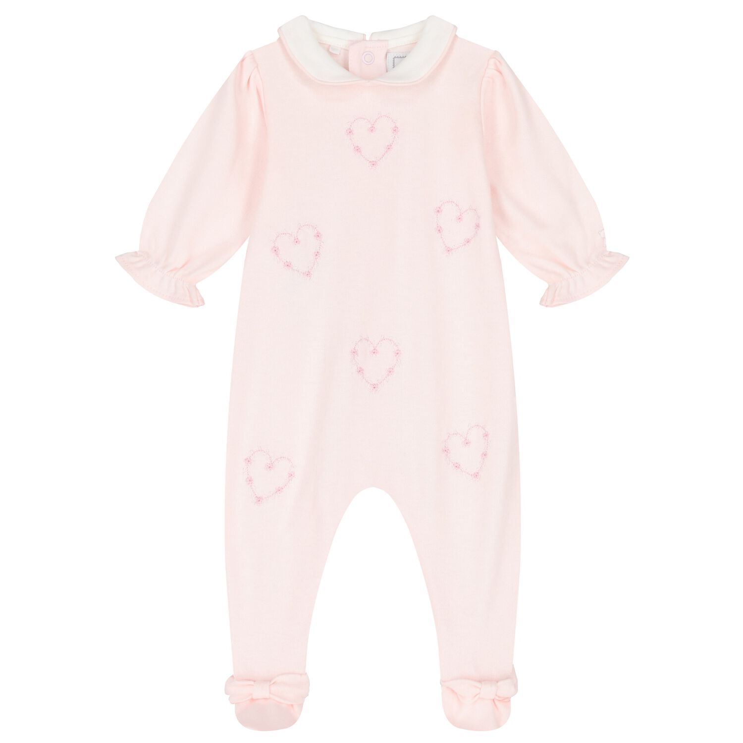 Baby Girls Pink & White Babygrow, 1, hi-res image number null