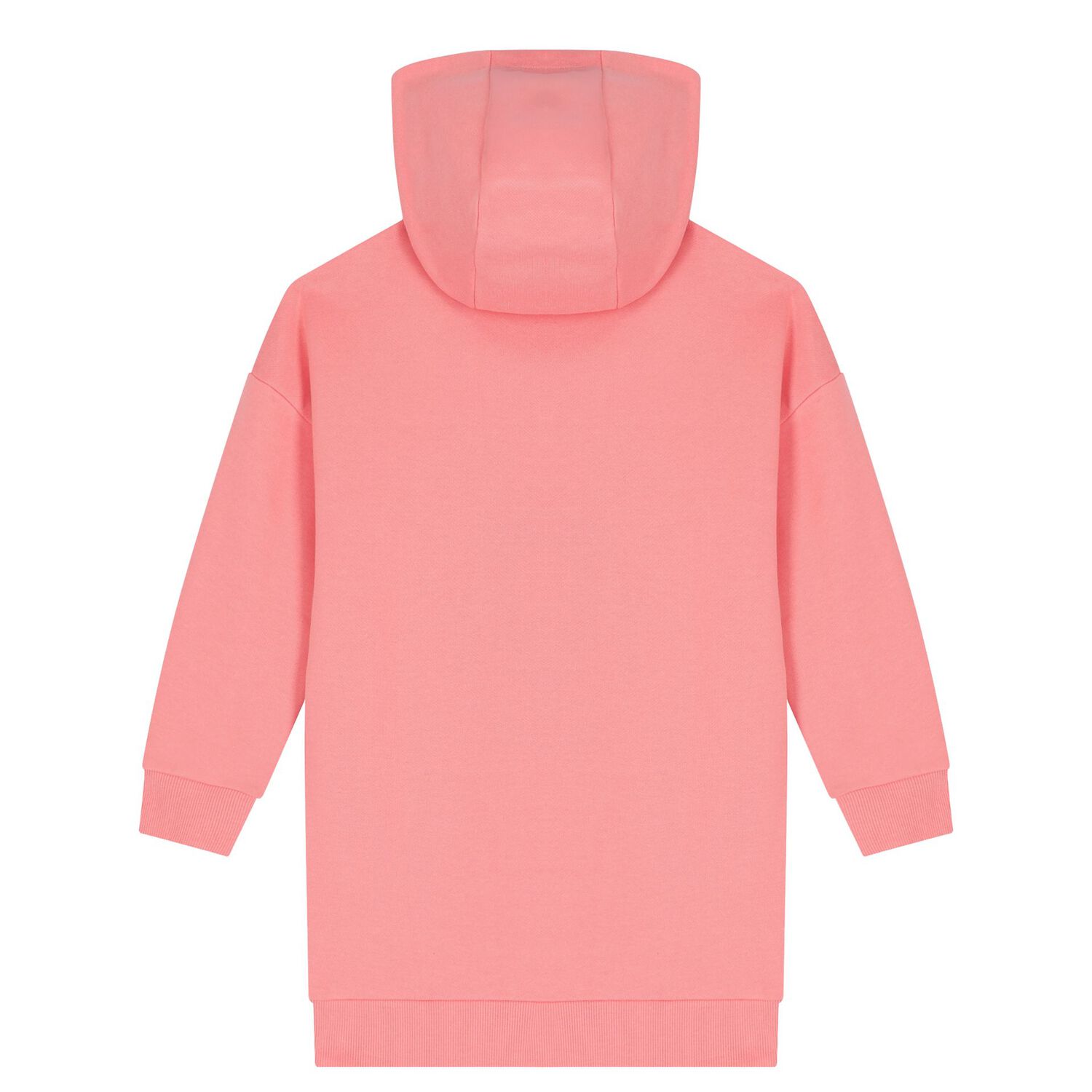 Girls Pink Logo Elephant Hooded Dress, 1, hi-res image number null