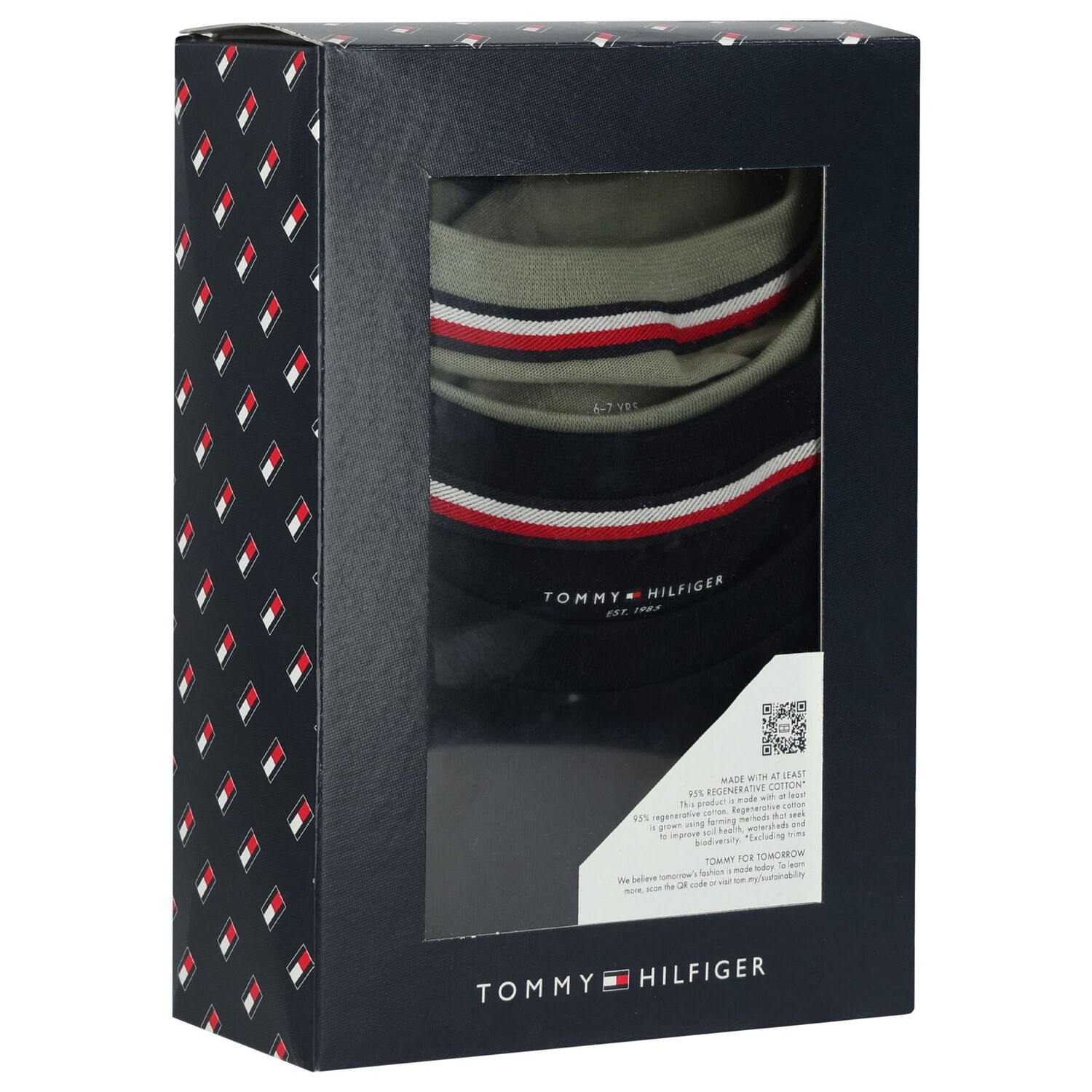 Boys Green & Navy Blue Cotton Logo T-Shirts ( 2-Pack ), 5, hi-res image number null