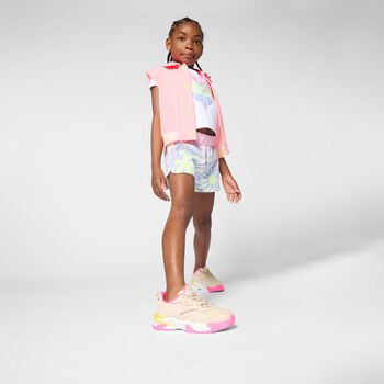 تيشيرت بنات بالشعار باللون الأبيض مرصع بأحجار الراين