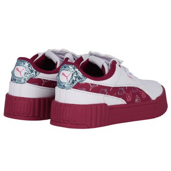 Girls White & Burgundy Hello Kitty Trainers