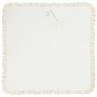 Baby Girls White & Beige Toile De Jouy Blanket, 1, hi-res