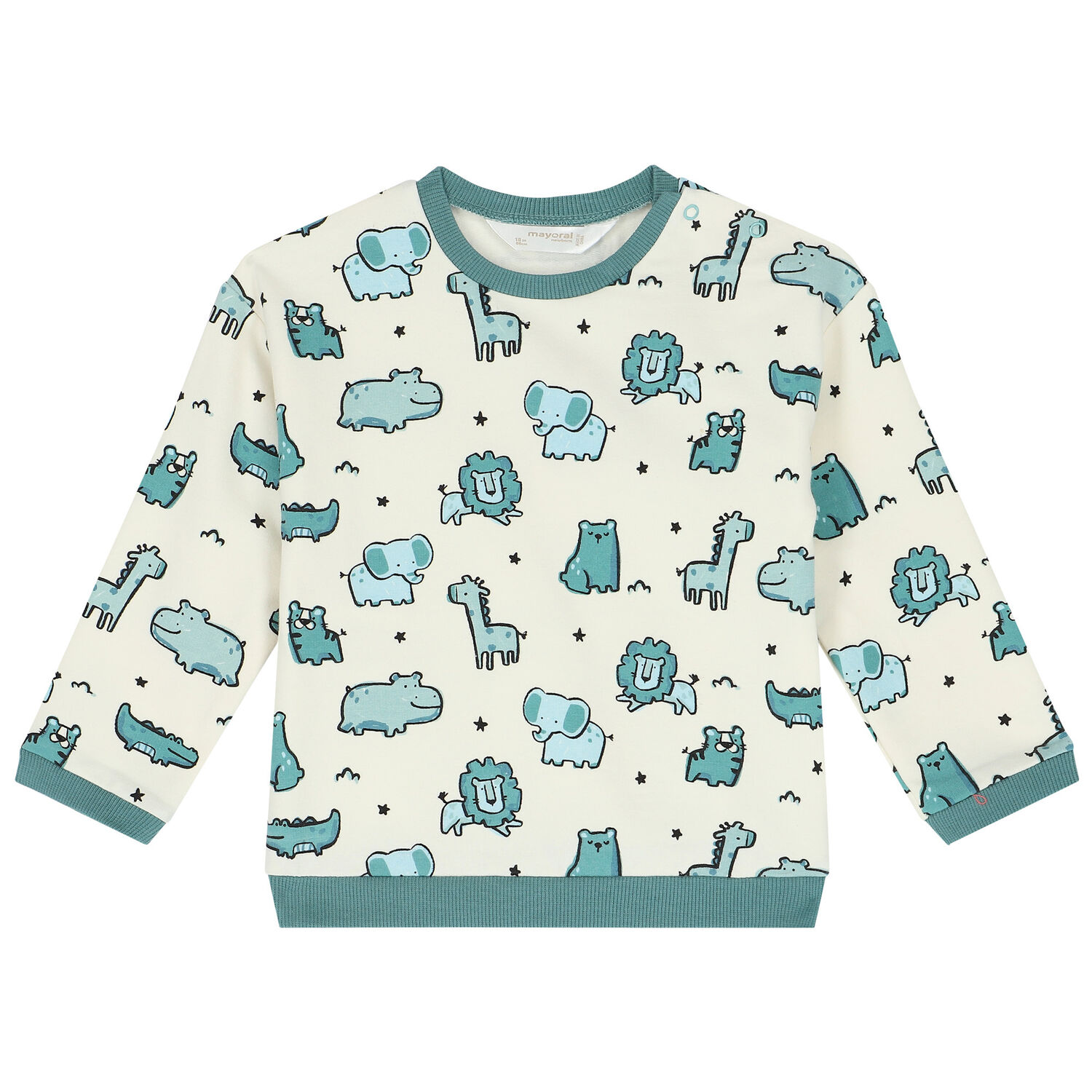 بدلة رياضية أولاد باللون الاخضر والعاجى (2 قطع), 1, hi-res