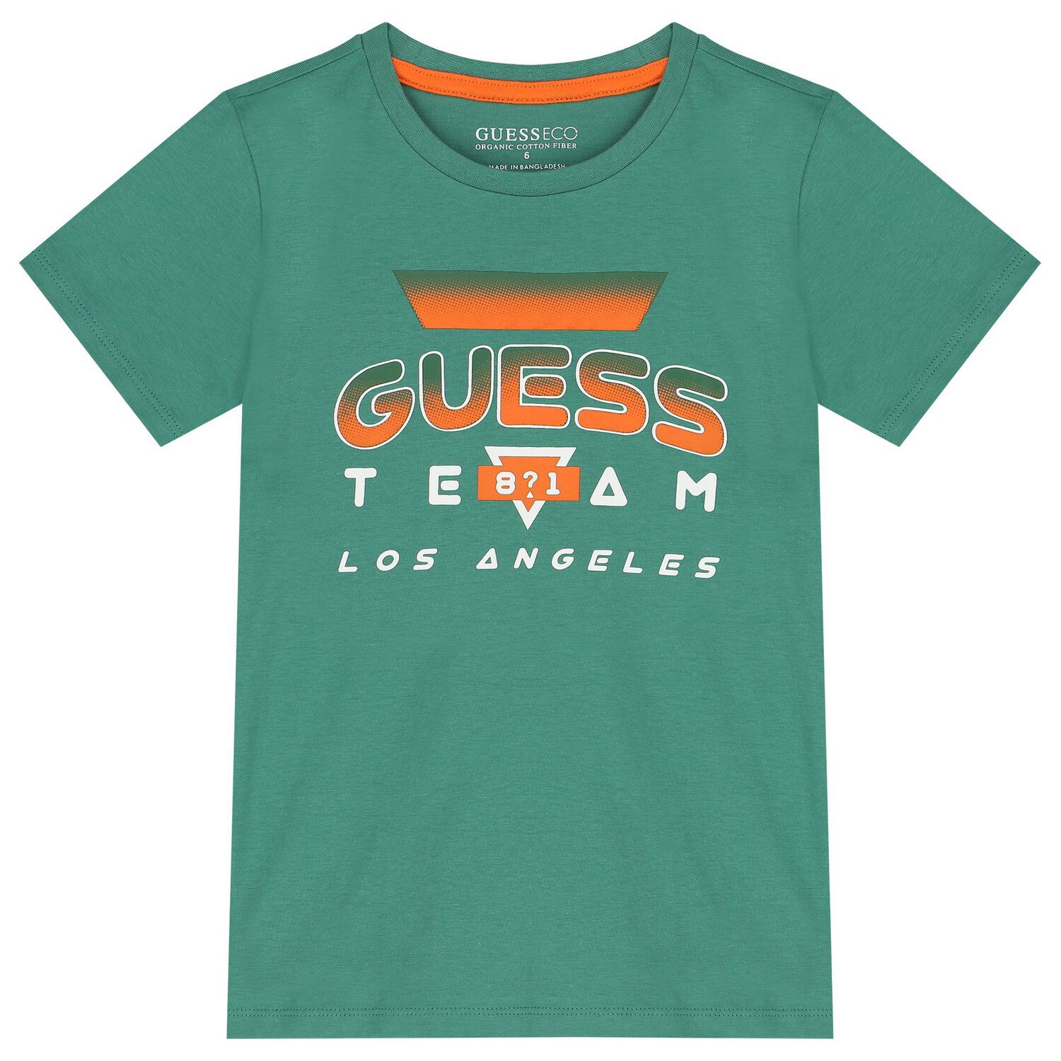 تيشيرت أولاد بالشعار باللون الأخضر, 3, hi-res