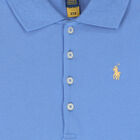 Girls Blue Logo Polo Dress, 1, hi-res