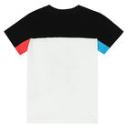 Boys White & Black Shorts Set, 1, hi-res