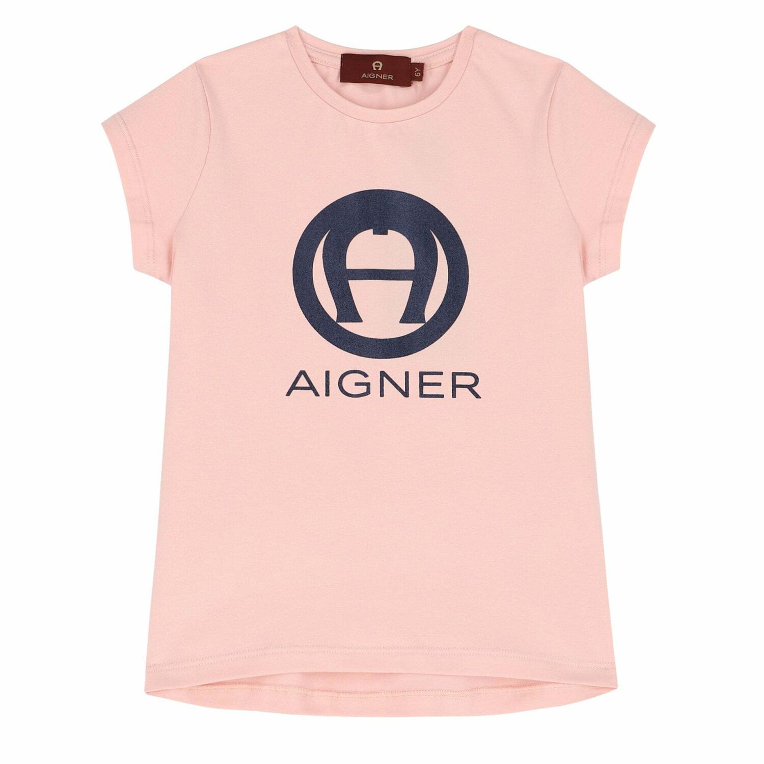 Girls Pink & Navy Logo T-Shirt, 3, hi-res