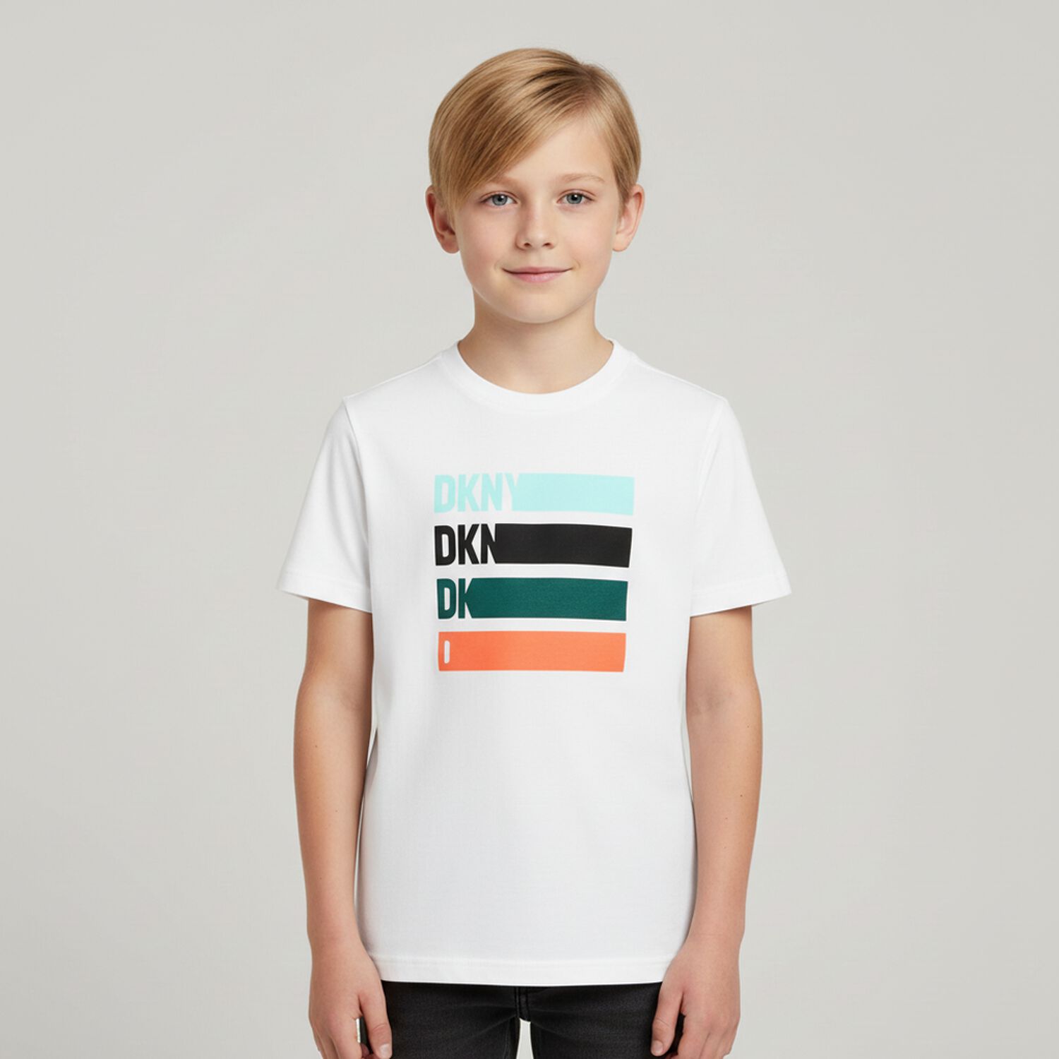 Boys White Logo T-Shirt, 2, hi-res