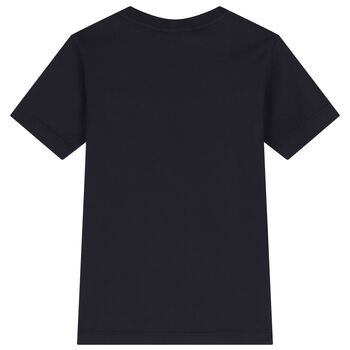 Boys Navy Blue Logo T-Shirt