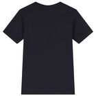 Boys Navy Blue Logo T-Shirt, 2, hi-res