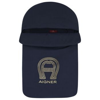 Baby Boys Navy Blue & Gold Logo Nest