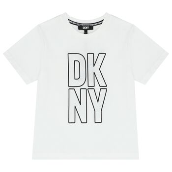 تيشيرت بالشعار باللون الأبيض