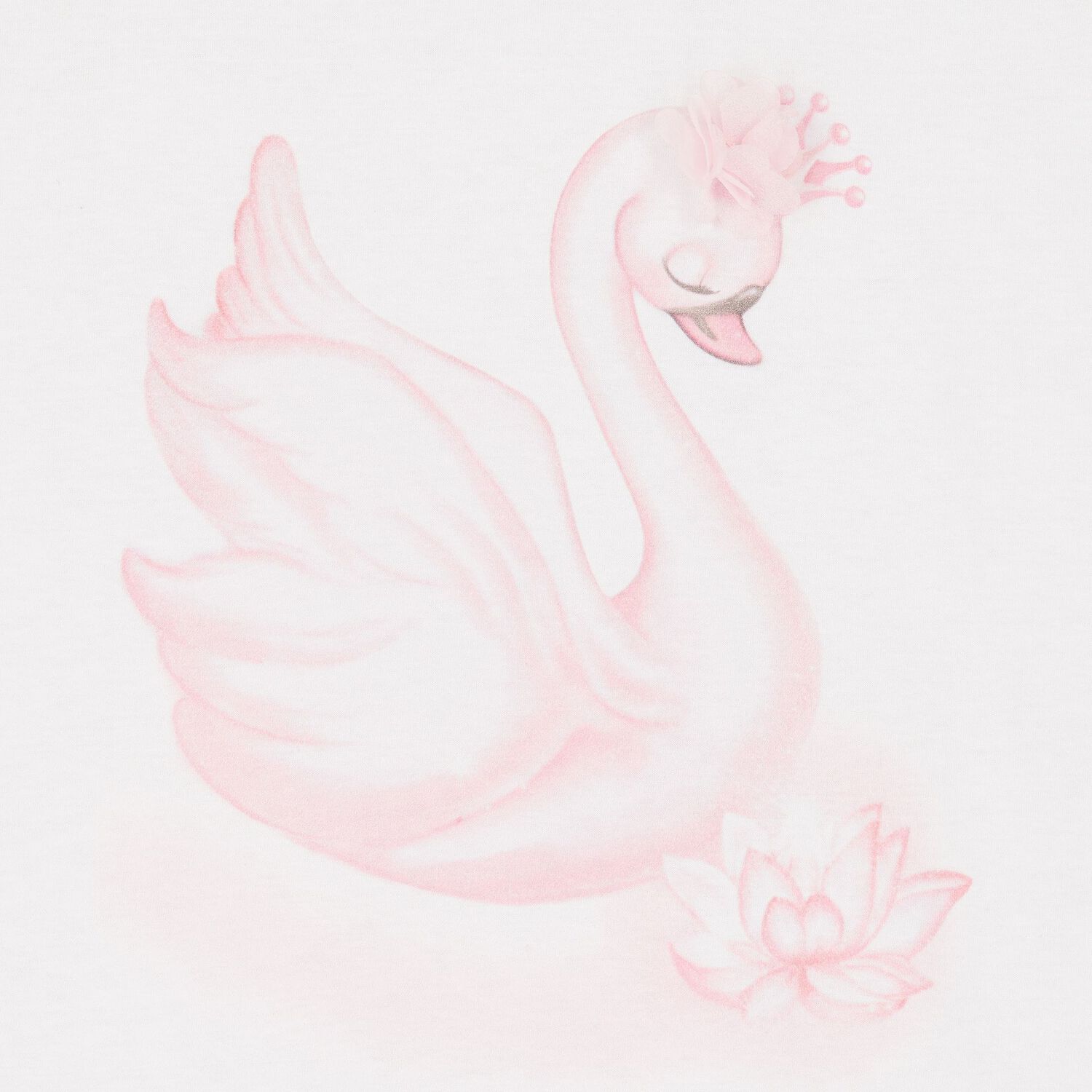 Baby Girls White & Pink Swan Blanket, 1, hi-res image number null