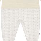 Beige & White Teddy Bear Babygrow, 1, hi-res