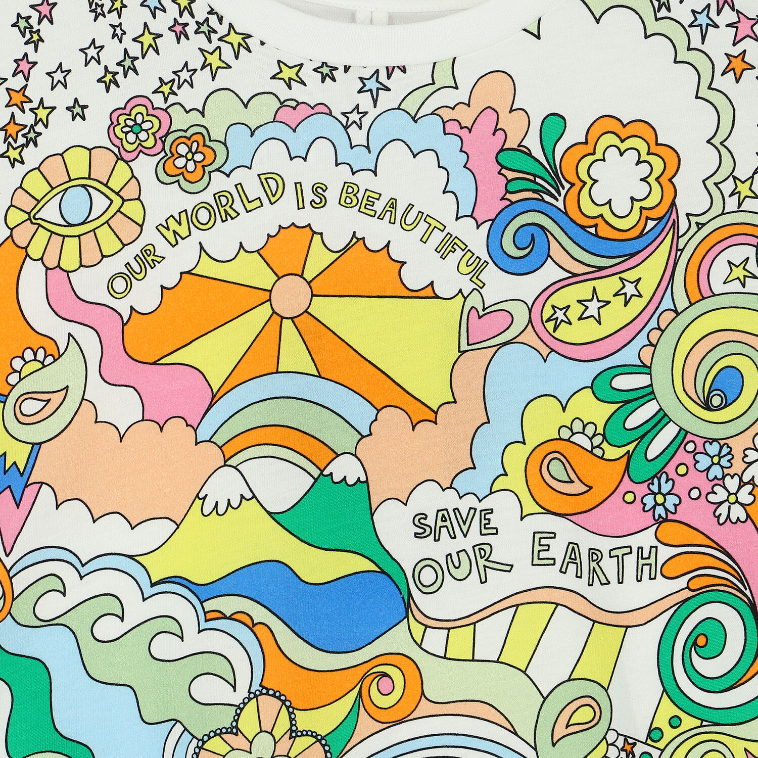 فستان بطبعة جرافيك باللون العاجى, 1, hi-res image number null