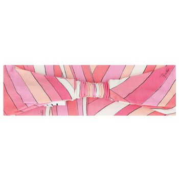Girls Pink Iride Print Headband