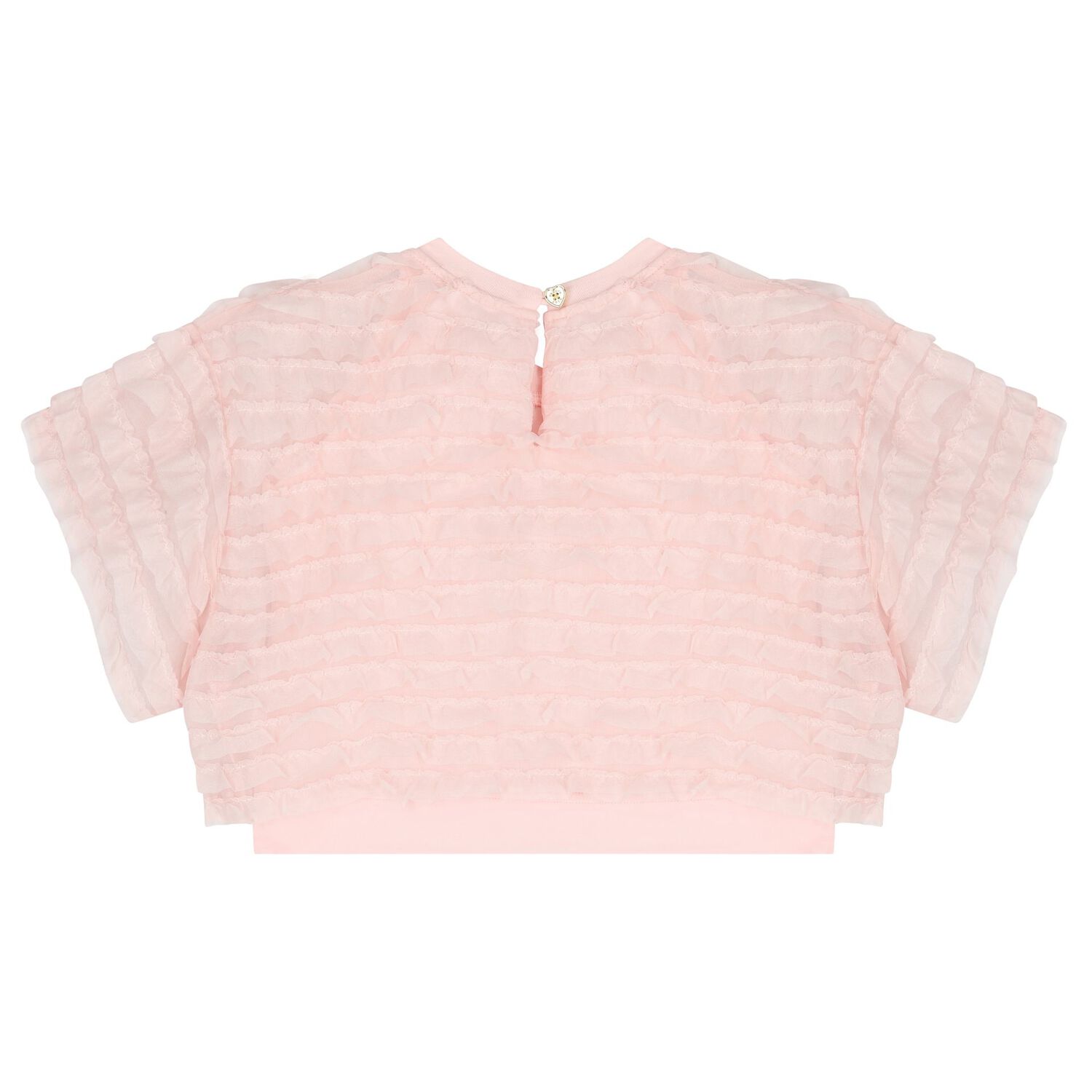 طقم شورت بنات من الشيفون باللون الوردى , 1, hi-res