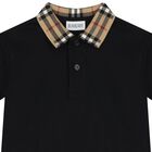 Baby Boys Black Logo Polo Shirt, 1, hi-res