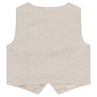 Baby Boys Beige & White Shorts Set, 1, hi-res
