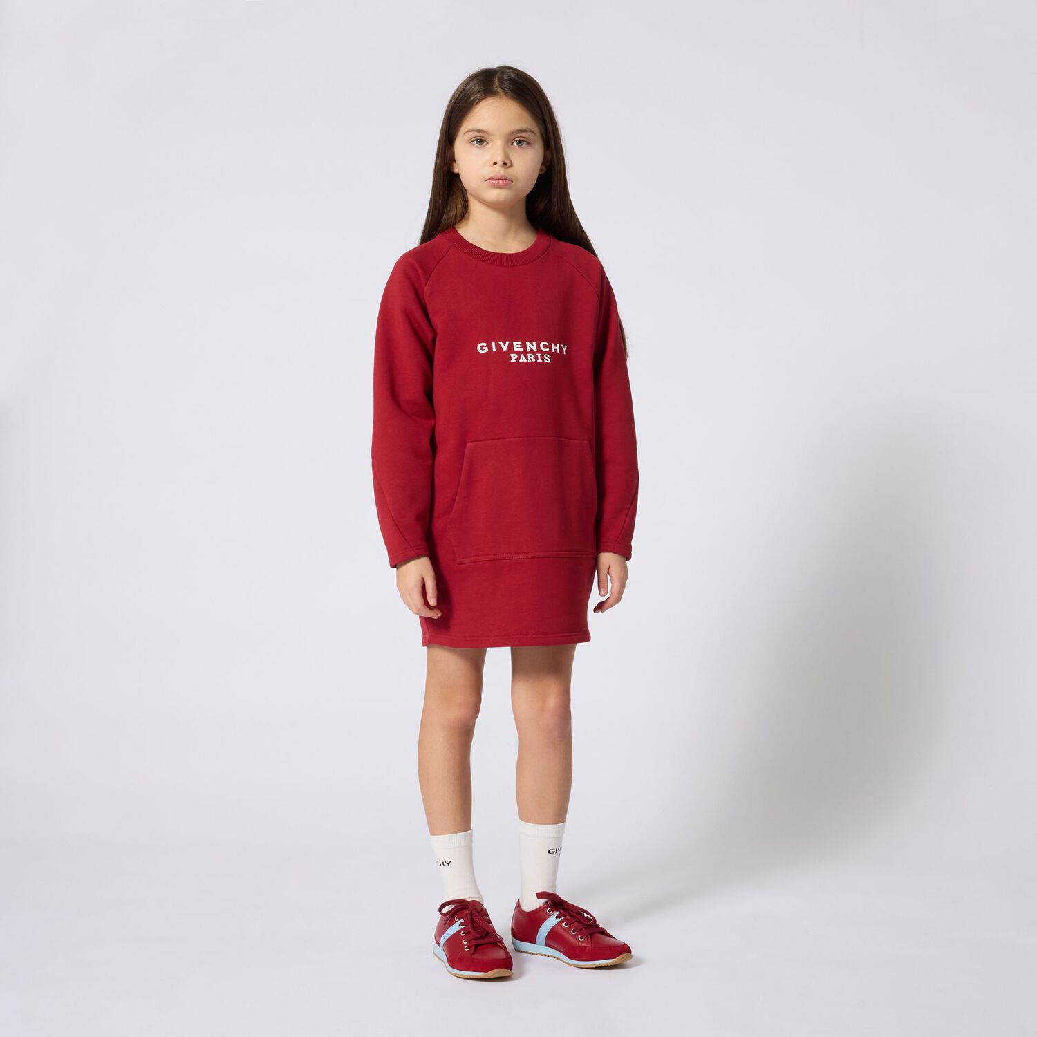 Girls Red Logo Dress, 2, hi-res