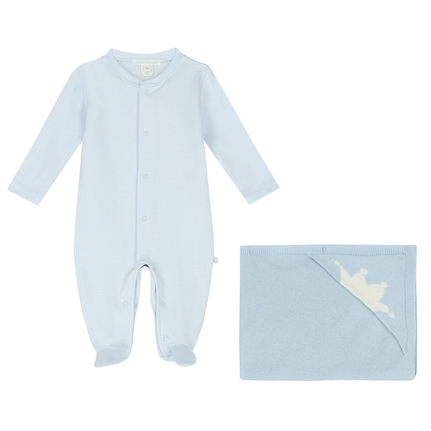 Baby Boys Blue Angel Wings Babygrow Set, 1, hi-res image number null