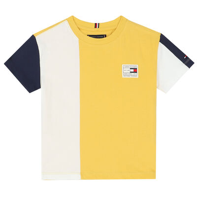 Boys Yellow & White Logo T-Shirt