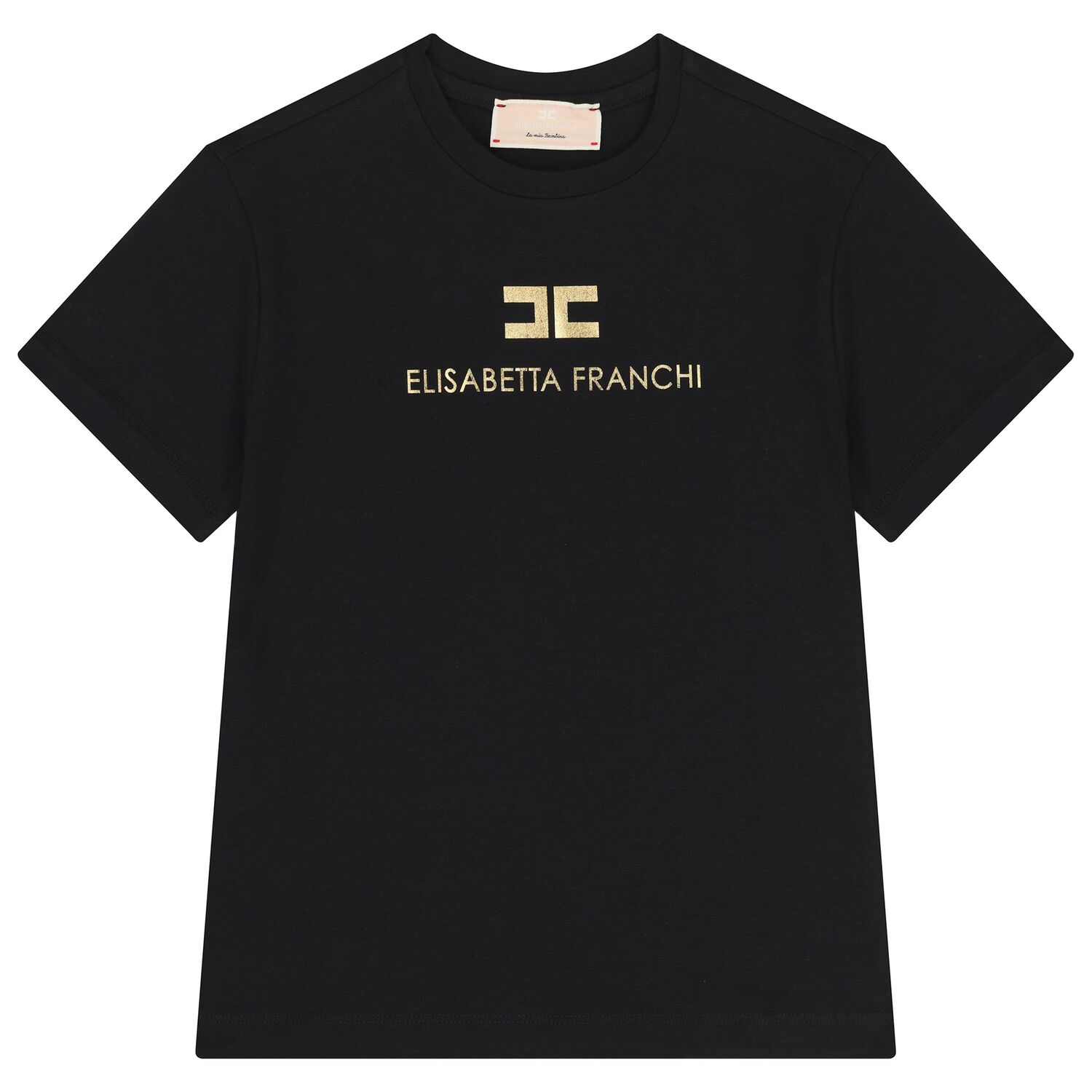 Girls Black Logo T-Shirt, 3, hi-res