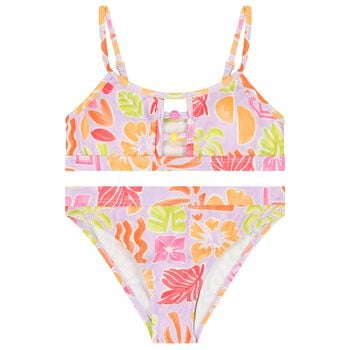 Girls Lilac Abstract Bikini