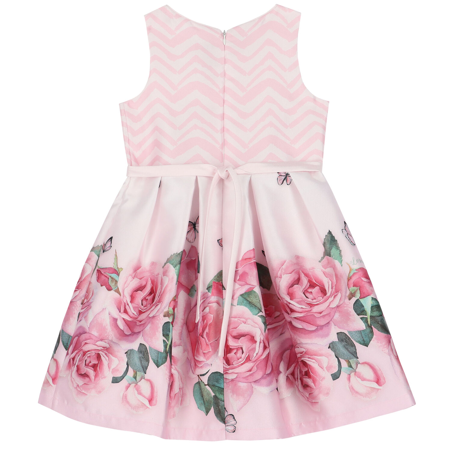 Girls Pink & White Floral Dress, 2, hi-res image number null