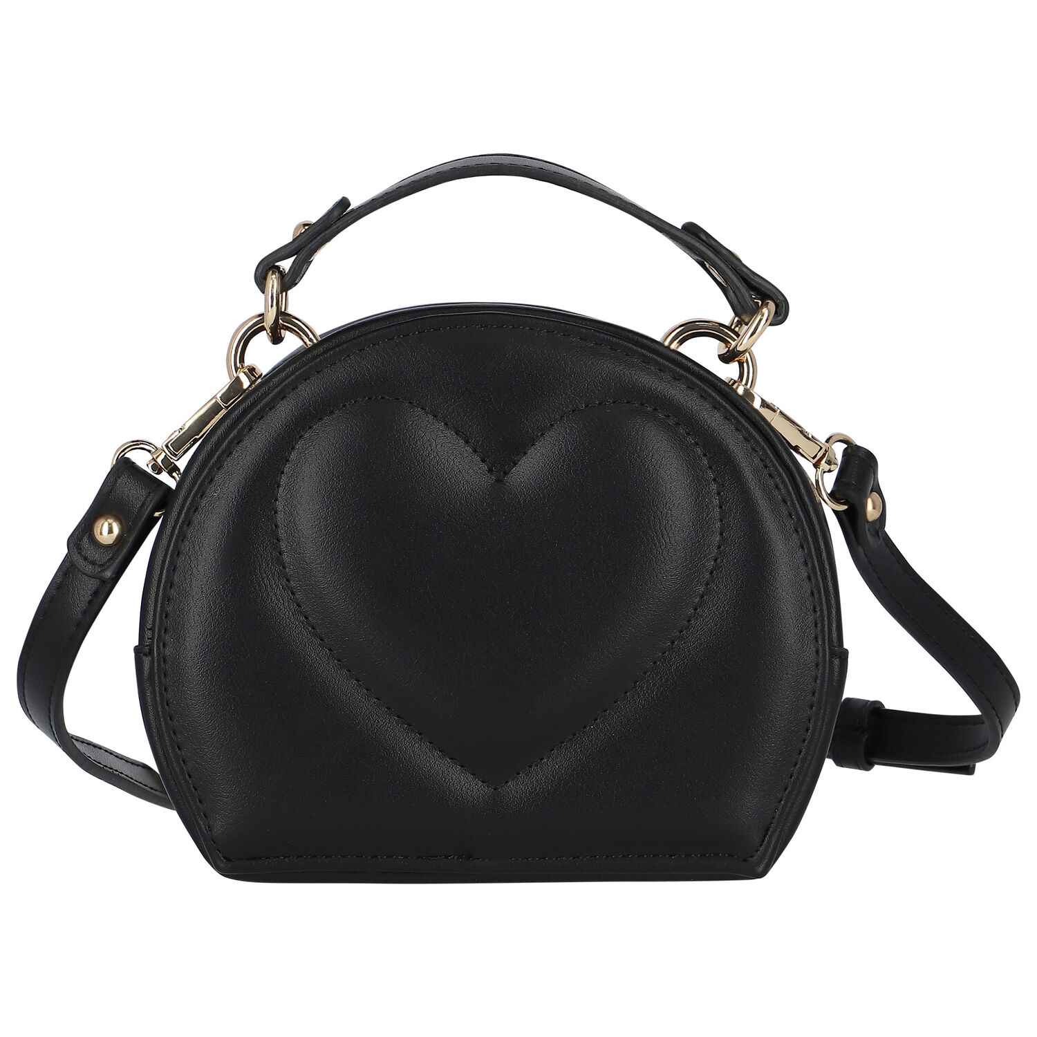 Girls Black Shoulder Bag, 2, hi-res