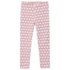 Girls Pink Floral Leggings, 2, hi-res