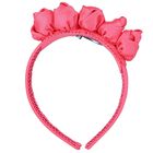 Girls Pink Floral Headband, 1, hi-res