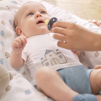 Baby Boys White & Blue Shorts Set ( 2-Pack )