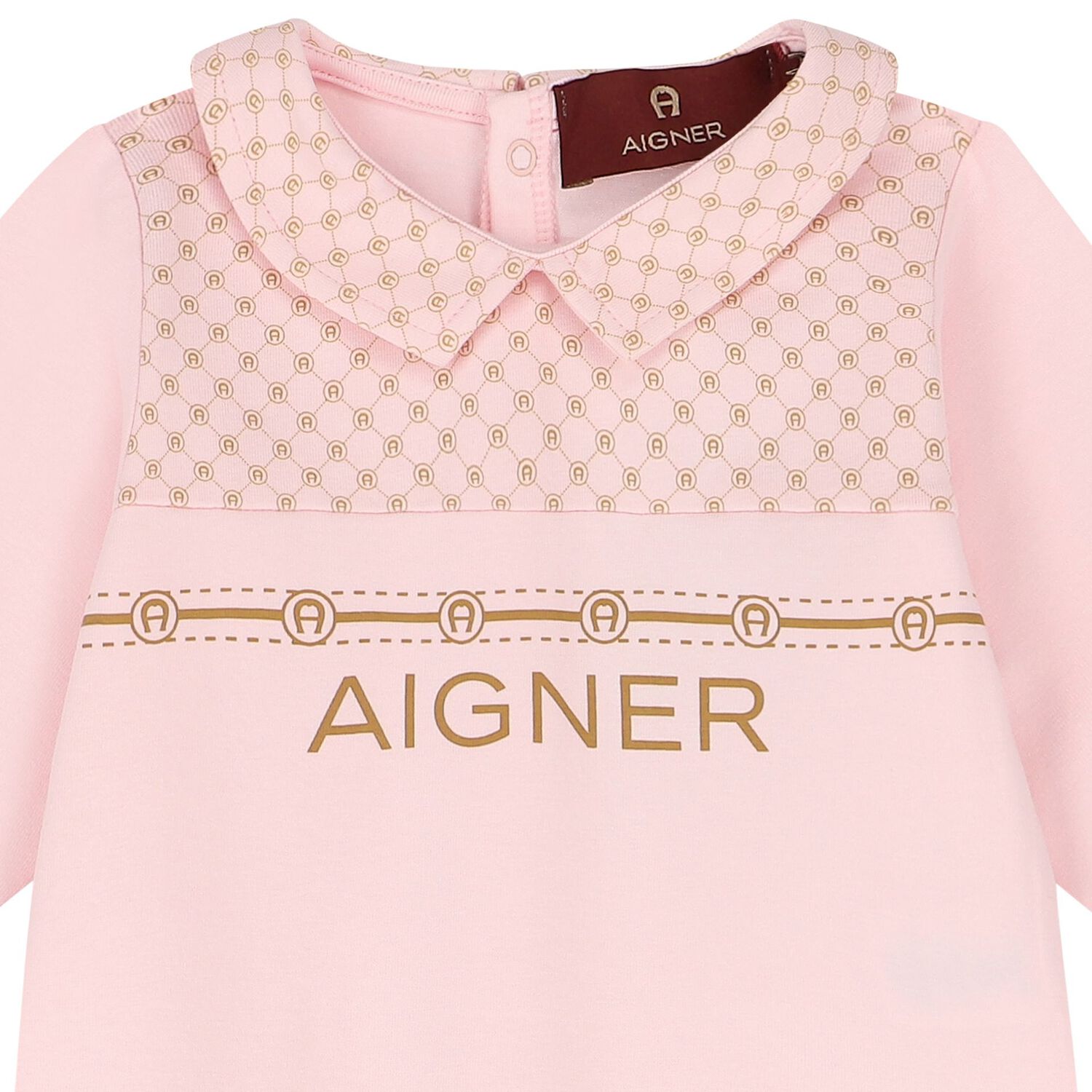 أفرول بنات بالشعار باللون الوردي, 3, hi-res