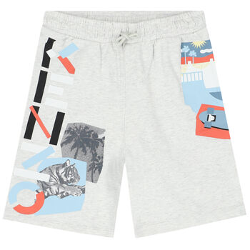 Boys Grey Logo Shorts