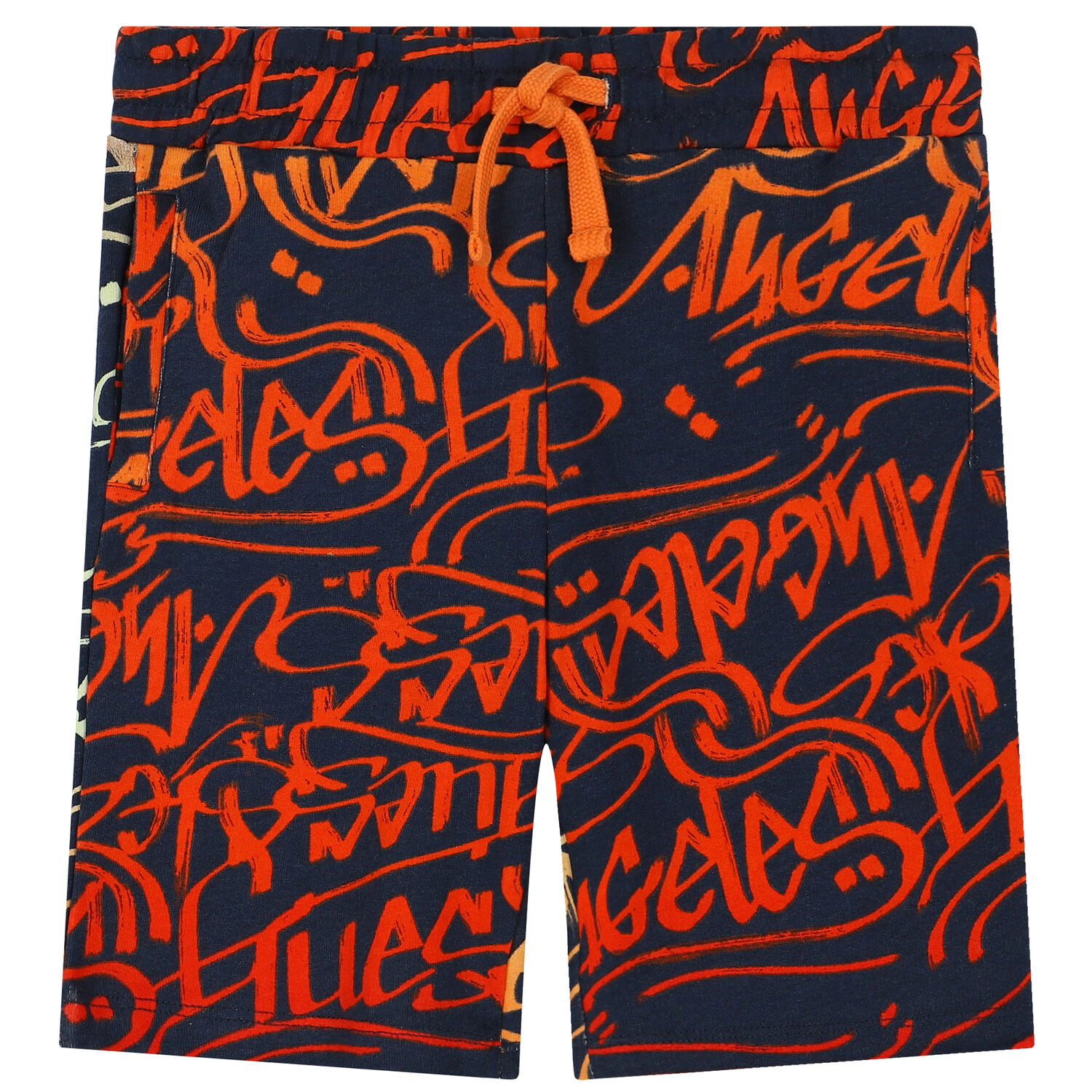 شورت أولاد بالشعار باللون الأزرق, 2, hi-res image number null