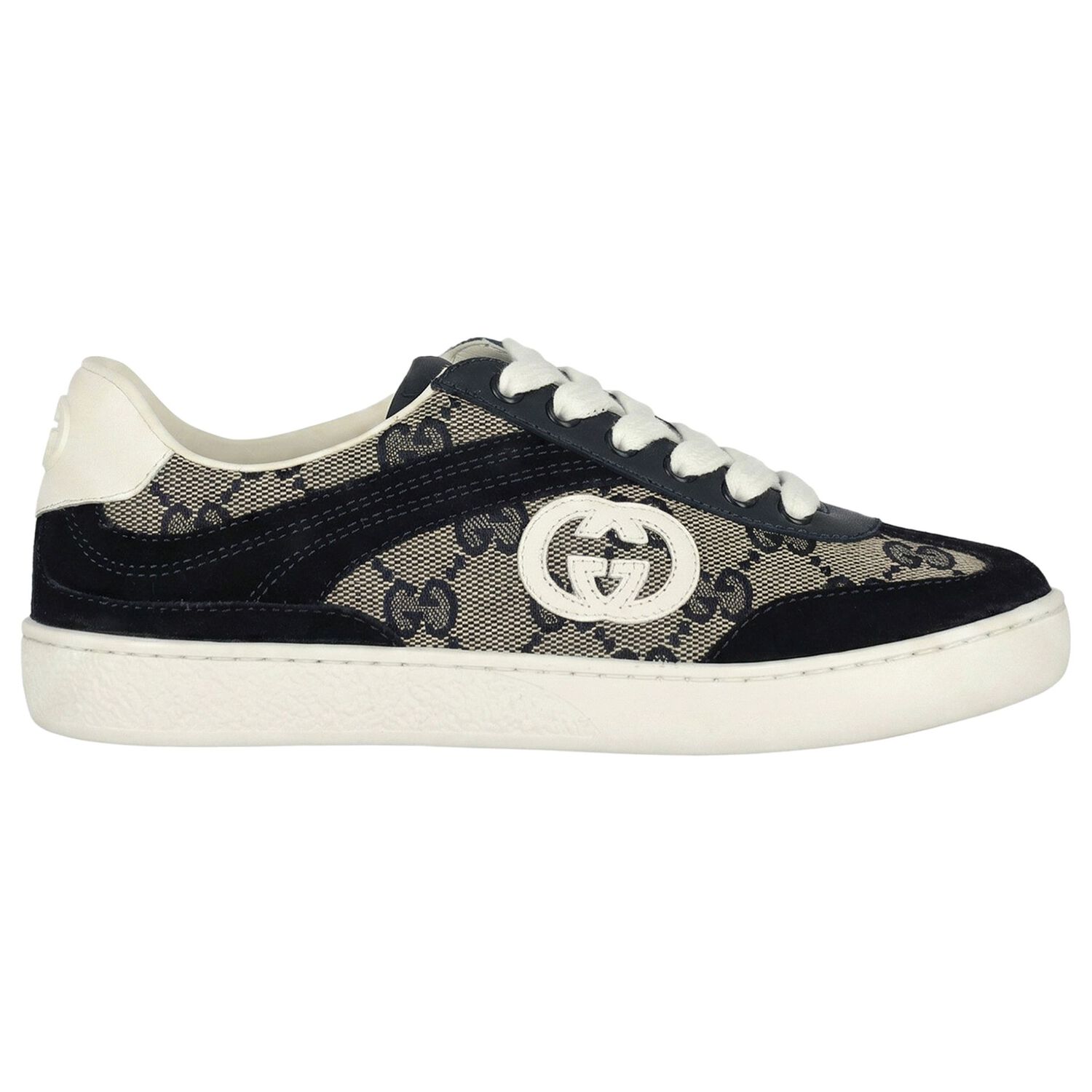Beige GG logo Canvas Trainers, 1, hi-res