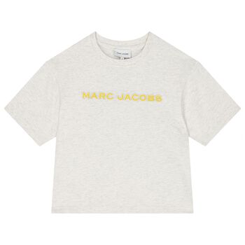 MARC JACOBS تيشيرت بالشعار باللون الرمادي , 2 تيشيرت بالشعار باللون الرمادي