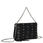 Girls Black & Silver Studded Bag, 2, hi-res