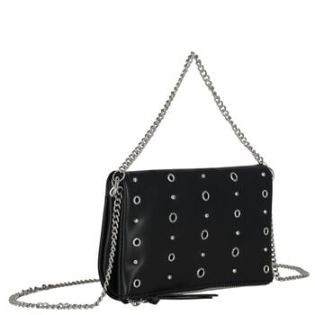 Girls Black & Silver Studded Bag