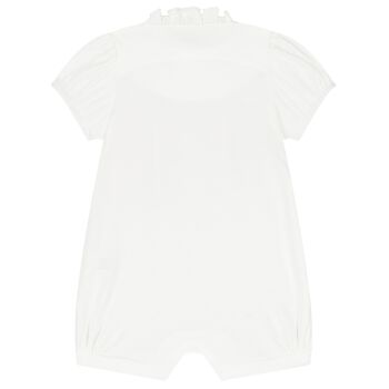 رومبير باللون عاجيّ مزهر للبنات 