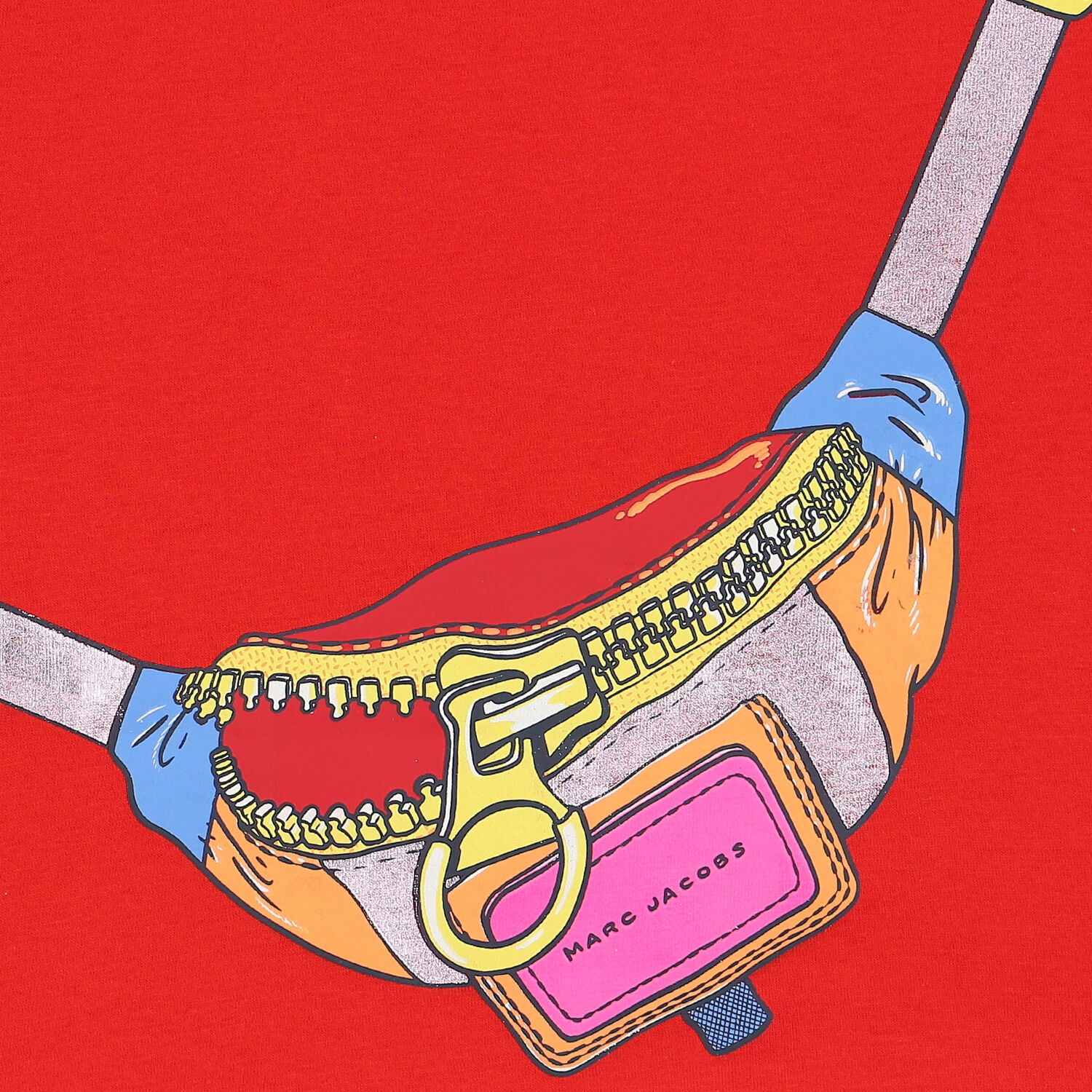 تيشيرت بطبعة باللون الأحمر للبنات, 1, hi-res