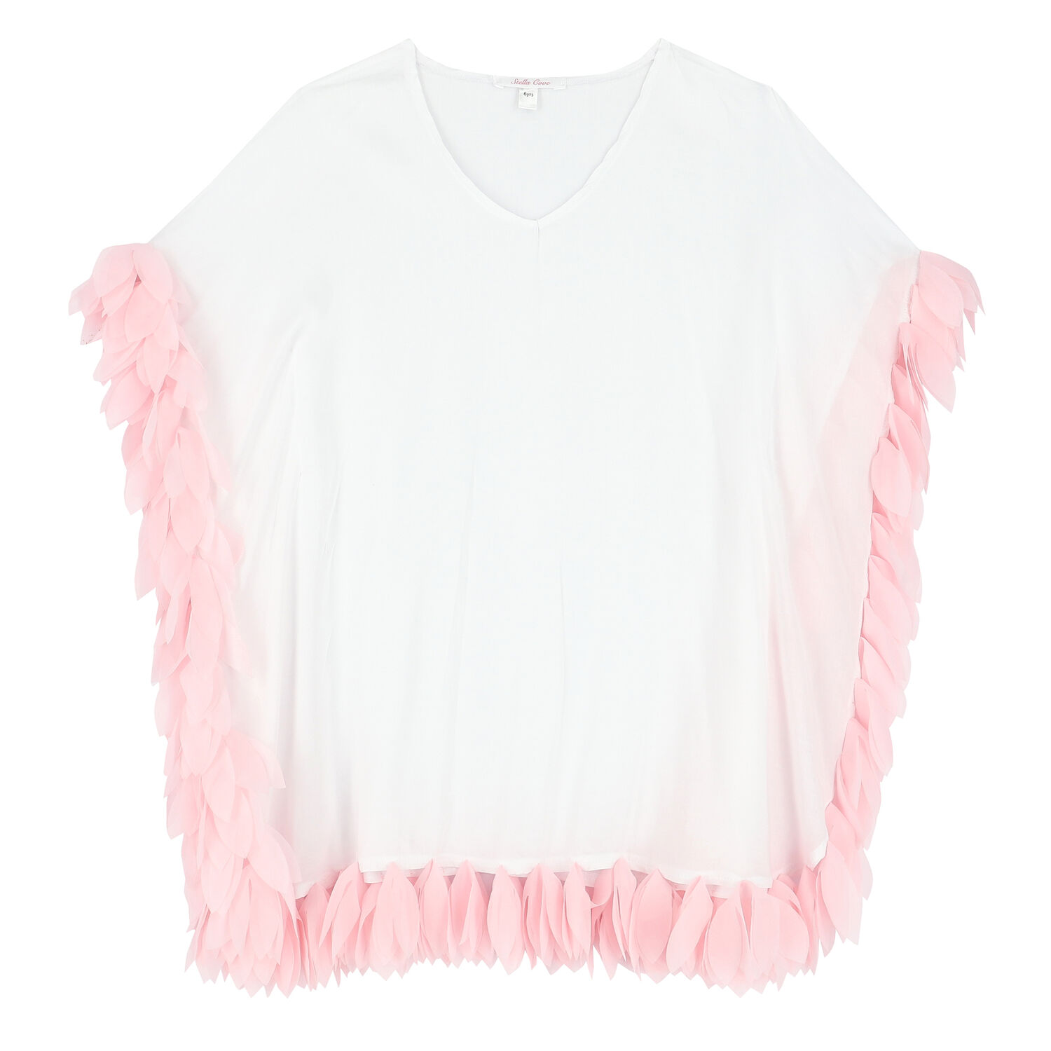 فستان الشاطئ باللون الابيض والوردى, 1, hi-res