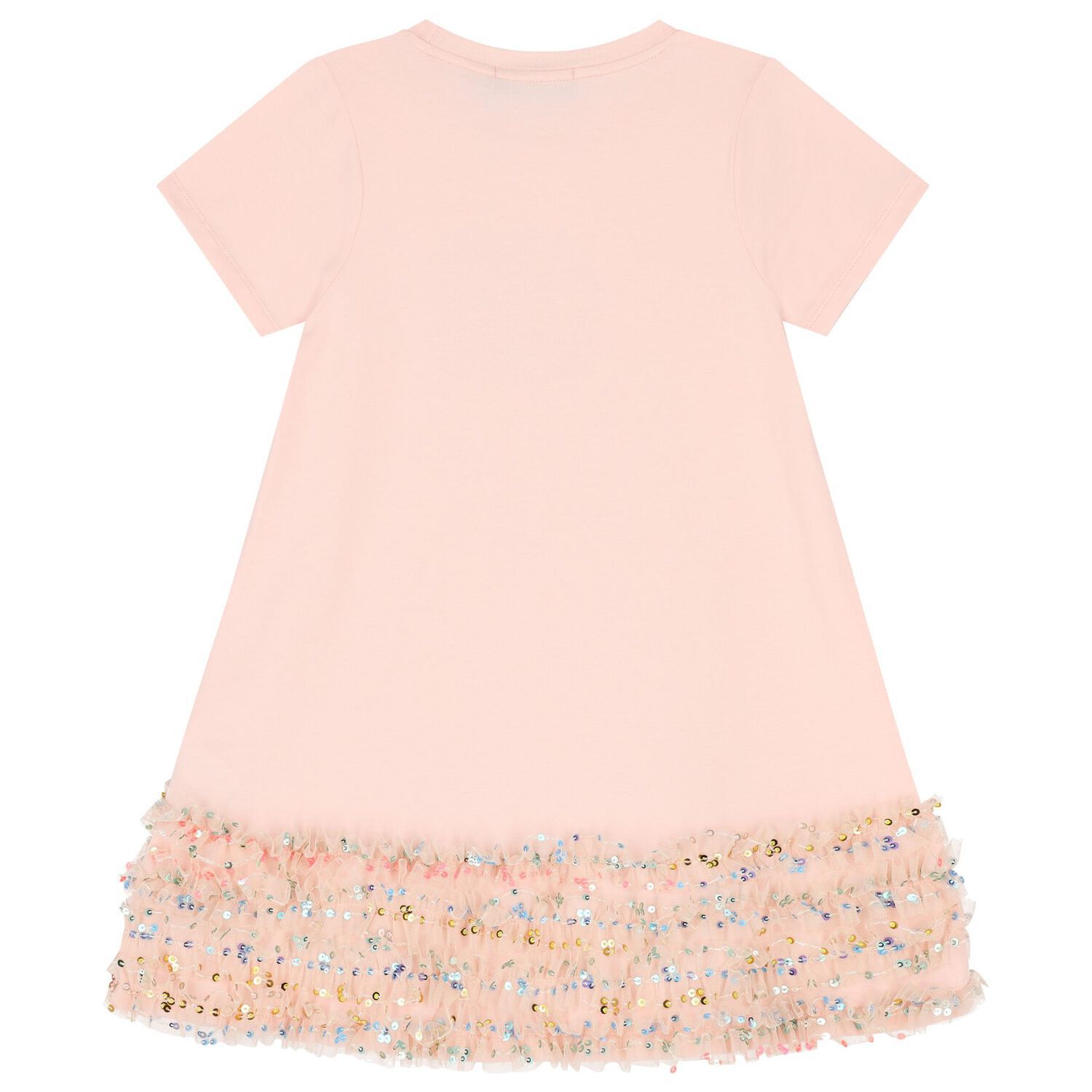 فستان بنات مزين بالترتر بطبعة حقيبة باللون الوردى, 3, hi-res image number null